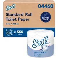 Scott® Essential Standard Roll Bathroom Tissue, Septic Safe, 2-Ply, 550 Sheets/Roll, 80 Rolls