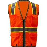 GSS Safety Heavy-Duty Safety Vest, Class 2, Orange, Large