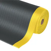 NoTrax® 408 Achilles™ Anti Fatigue Mat, 5/8" Thick, 4'W x 30'L, Black/Yellow Border