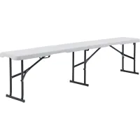 6 - ft Fold - In - Half Bench, White