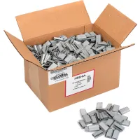 Pac Strapping Serrated Polyester Strapping Seals, 5/8" Strap Width, Silver, Pack of 1000 (1000/Pack)