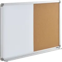 36"W x 24"H Combination Board - Whiteboard/Cork