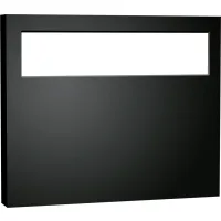 ASI® Surface Mounted Toilet Seat Cover, Stainless Steel, Black