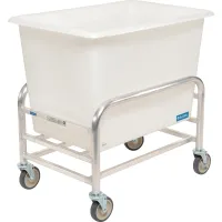 Bulk Mover Cart with White Tub, 8 Bushel, 36-1/4"L x 24-1/4"W x 36"H