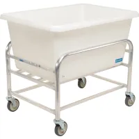 Bulk Mover Cart with White Tub, 9 Bushel, 41-1/2"L x 29-1/2"W x 36"H