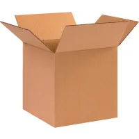 Cube Cardboard Corrugated Boxes, 10"L x 10"W x 10"H, Kraft - Pkg Qty 25