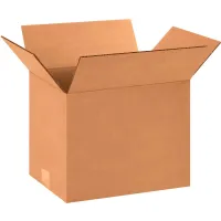 Cardboard Corrugated Boxes, 12"L x 9"W x 9"H, Kraft - Pkg Qty 25