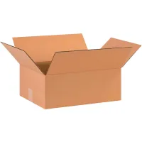 Flat Cardboard Corrugated Boxes, 16"L x 12"W x 6"H, Kraft - Pkg Qty 25