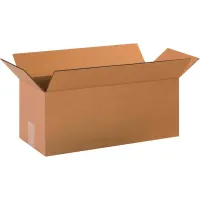 Long Cardboard Corrugated Boxes, 20"L x 8"W x 8"H, Kraft - Pkg Qty 25