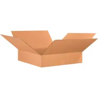 Flat Cardboard Corrugated Boxes, 26"L x 26"W x 6"H, Kraft - Pkg Qty 10
