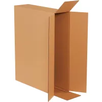 Side Loading Cardboard Corrugated Boxes, 26"L x 6"W x 20"H, Kraft - Pkg Qty 10