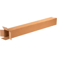 Tall Cardboard Corrugated Boxes, 4"L x 4"W x 36"H, Kraft - Pkg Qty 25
