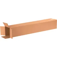 Tall Cardboard Corrugated Boxes, 6"L x 6"W x 36"H, Kraft - Pkg Qty 25