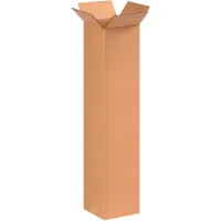 Tall Cardboard Corrugated Boxes, 8"L x 8"W x 36"H, Kraft - Pkg Qty 25