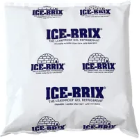 Ice-Brix™ Cold Packs, 16 Oz., 6-1/4"L x 6"W x 1"H, White/Blue, 18/Pack