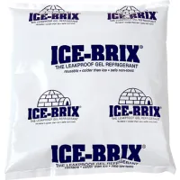 Ice-Brix™ Cold Packs, 32 Oz., 8"L x 8"W x 1-1/2"H, White/Blue, 9/Pack