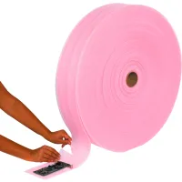 Perforated Anti Static Air Foam Rolls, 24"W x 550'L x 1/8" Thick, Pink, 3 Rolls