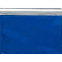 Peel & Seal Metallic Glamour Mailers, 9-1/2"W x 12-3/4"L, Blue, 250/Pack