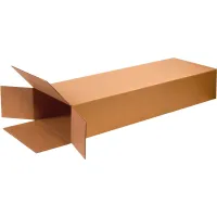 Side Loading Cardboard Corrugated Boxes, 18"L x 6"W x 45"H, Kraft - Pkg Qty 5