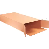 Side Loading Cardboard Corrugated Boxes, 20"L x 8"W x 50"H, Kraft - Pkg Qty 5