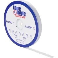 Tape Logic® Hook Tape Individual Dots with Adhesive, 1-3/8"L x 1-3/8"W, White, Pack of 600 (600/Pack)