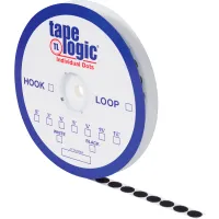 Tape Logic® Loop Tape Individual Dots with Adhesive, 1-7/8"L x 1-7/8"W, Black, Pack of 450 (450/Pack)