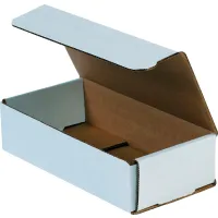 Corrugated Mailers, 8"L x 4"W x 2"H, White - Pkg Qty 50