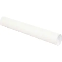 Mailing Tubes With Caps, 3" Dia. x 24"L, 0.07" Thick, White, 24/Pack