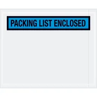 Tape Logic Panel Face Envelopes, "Packing List Enclosed" Print, 4-1/2"L x 5-1/2"W, Blue, 1000/Pack