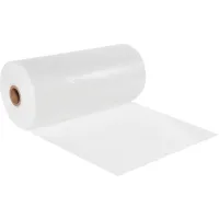 Low Density Poly Tubing, 4"W x 1075'L, 4 Mil, Clear, 1 Roll
