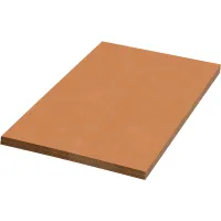 Single Wall Corrugated Sheets, 42"L x 42"W, Kraft - Pkg Qty 5