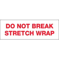 Tape Logic® Carton Sealing Tape, Do Not Break Stretch Wrap, 2" x 110 yds, Red/White - Pkg Qty 36