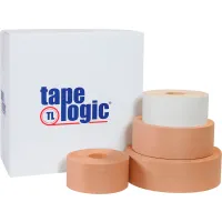 Tape Logic #7200 Reinforced Water Activated Tape., 72 mm x 375', White, 8 Rolls/Case