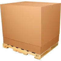 Telescoping Inner Bottom Cargo Boxes, 36"L x 36"W x 40"H, Kraft - Pkg Qty 5