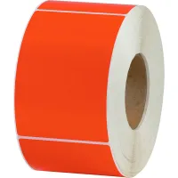 Global Industrial Colored Thermal Transfer Labels, 4"W x 6"L, 3" Core, Red, 4/Pack