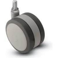 Shepherd® Threaded Stem Soft Tread Caster - 75mm Dia. 3/8-16 x 1 Stem Gray
