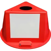 Inventory Control Cone W/ Magnets & Dry Erase Decals, Red