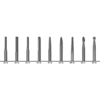 Cle-Line 1855 Double-Cut Bur, 9 Piece Set with 3/32, 1/8 Set Size