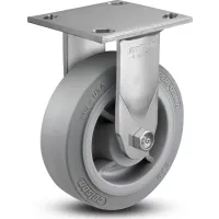Colson® 4 Series Rigid Plate Caster 4.08198.459 - Rubber on Polyolefin 8" Dia. 675 Lb. Cap.