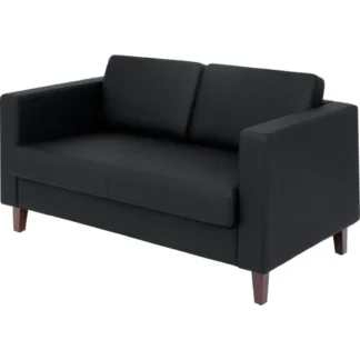 Flash Furniture Hercules Artemis LeatherSoft Reception Loveseat, Black