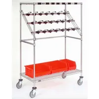 Nexel® Chrome Catheter Procedure Cart, 5" Swivel Casters, 24"L x 60"W x 68"H