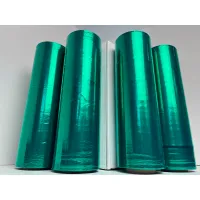 Stretch Wrap Film For Hand Dispenser, Cast, 80 Gauge, 18"W x 1500'L, Green Tint - Pkg Qty 4