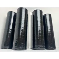 Stretch Wrap Film For Hand Dispenser, Cast, 80 Gauge, 18"W x 1500'L, Black Tint - Pkg Qty 4