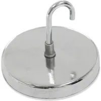 Master Magnetics Ceramic Magnetic Hook MHHH20BX - 20 Lbs. Pull Nickel - Chrome Plating - Pkg Qty 25