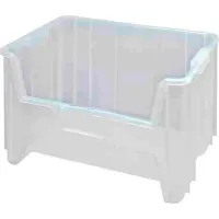 Quantum Storage® Plastic Heavy Duty Giant Stackable Bin, 15-1/4"L x 19-7/8"W x 12-7/16"H, Clear - Pkg Qty 3