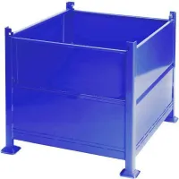 Davco® Sheet Metal Steel Container, 40-1/2"L x 34-1/2"W x 32"H, 3200 lb. Capacity, Blue