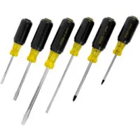 Stanley 66-565 6 PC. Vinyl Comfort Grip Cabinet. Standard, & Phillips Screwdriver Set