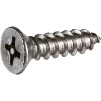 #14 x 1" Security Sheet Metal Screw - Flat Phillips Head - 18-8 Stainless Steel - 100 Pk