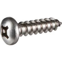 #6 x 1/2" Security Sheet Metal Screw - Pan Phillips Head - 18-8 Stainless Steel - 100 Pk