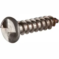#14A x 1" One-Way Security Sheet Metal Screw - Round Head - 18-8 Stainless Steel - Pkg of 100